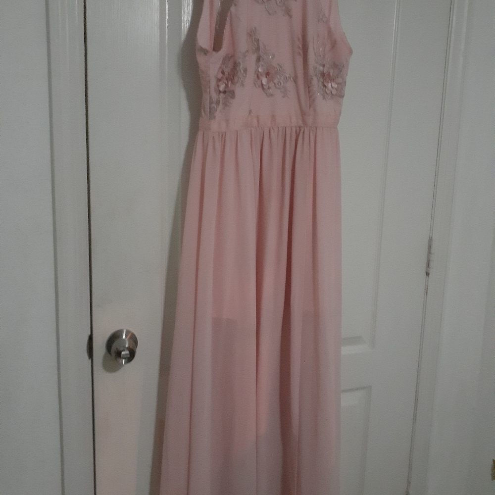 Pink flowered dress